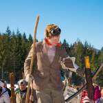 Modenschau beim Nostalgie-Skirennen 2014 in Wagrain