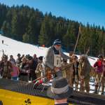 Modenschau am Laufsteg beim Nostalgie-Skirennen 2014 in Wagrain